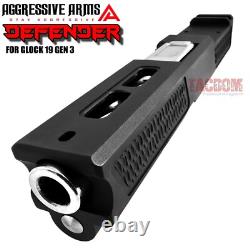 AGGRESSIVE ARMS DEFENDER COMPLETE SLIDE + SPIRAL Barrel + PARTS For GLOCK 19 G3