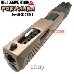 AGGRESSIVE ARMS FDE TAN MAMBA COMPLETE PORTED SLIDE BARREL For GLOCK 17 GEN 5