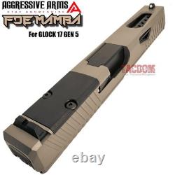 AGGRESSIVE ARMS FDE TAN MAMBA COMPLETE PORTED SLIDE BARREL For GLOCK 17 GEN 5