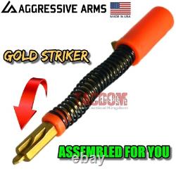 AGGRESSIVE ARMS Frame Slide Parts Kit GL0CK 19 GEN 3 BLACK GOLD TRIGGER STRIKER