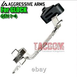 AGGRESSIVE ARMS Frame Slide Parts Kit GL0CK 19 GEN 3 BLACK GOLD TRIGGER STRIKER
