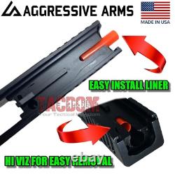 AGGRESSIVE ARMS Frame Slide Parts Kit GL0CK 19 GEN 3 BLACK GOLD TRIGGER STRIKER