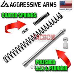 AGGRESSIVE ARMS Frame Slide Parts Kit GL0CK 19 GEN 3 BLACK GOLD TRIGGER STRIKER