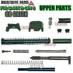 AGGRESSIVE ARMS OD GREEN Slide + Lower Parts Kit for GL0CK 19 GEN 1 2 3 UPPER