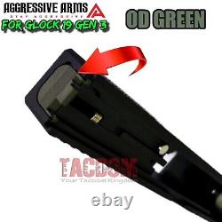 AGGRESSIVE ARMS OD GREEN Slide + Lower Parts Kit for GL0CK 19 GEN 1 2 3 UPPER