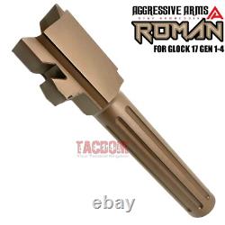 AGGRESSIVE ARMS ROMAN FDE SLIDE + PVD FDE ROMAN CUT Barrel FOR GLOCK 17 GEN 3