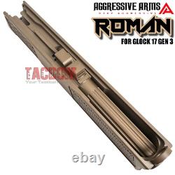 AGGRESSIVE ARMS ROMAN FDE SLIDE + PVD FDE ROMAN CUT Barrel FOR GLOCK 17 GEN 3
