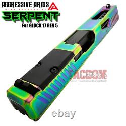 AGGRESSIVE ARMS SERPENT COMPLETE RAINBOW PORTED SLIDE BARREL For GLOCK 17 GEN 5