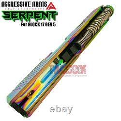 AGGRESSIVE ARMS SERPENT COMPLETE RAINBOW PORTED SLIDE BARREL For GLOCK 17 GEN 5