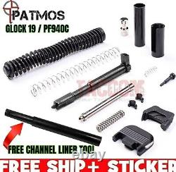 AGGRESSIVE ARMS USA RMR OPTIC CUT Slide for GL0CK 19 BLACK DLC + BARREL + PARTS