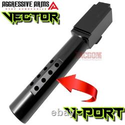 AGGRESSIVE ARMS VECTOR COMPLETE PORTED FDE SLIDE & BARREL For GLOCK 17 GEN 3 RMR