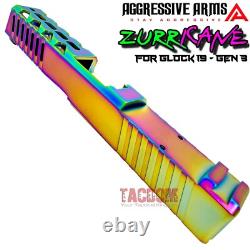 AGGRESSIVE ARMS ZURRICANE RAINBOW INSANE PORTED SLIDE For GLOCK 19 GEN 3 USA