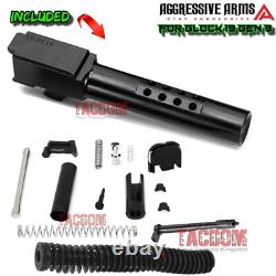 AGGRESSIVE ARMS for GLOCK 19 GEN 3 PORTED COMPLETE BLACK SLIDE + BARREL + PARTS