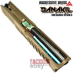 Aggressive Arms Danakil Complete Fde Ported Slide + Rainbow Barrel For Glock 19