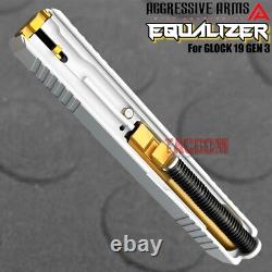 Aggressive Arms Equalizer Complete Ported White Slide Gold Barrel For Glock 19