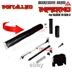 Aggressive Arms Inferno Complete Ported Red Slide Black Barrel For Glock 19 Gen3