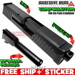 Aggressive Arms Ported Solution Black Slide And Barrel For Sig P365 50 State