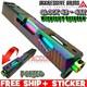 Aggressive Arms Rainbow Pvd Slide Gl0ck 43 43x -rmsc Optic Cut + Ported Barrel