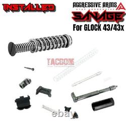 Aggressive Arms Savage Complete Slide + Upper Parts For Glock 43 43x Black