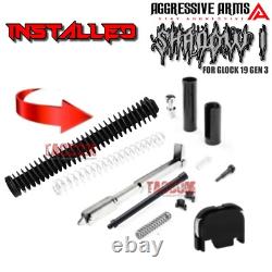 Aggressive Arms Shadow Complete Black Ported Slide + Rainbow Barrel For Glock 19