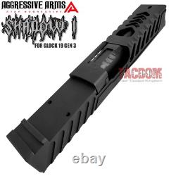 Aggressive Arms Shadow Complete Black Ported Slide + Rainbow Barrel For Glock 19
