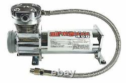 Air Compressor Chrome 400 airmaxxx 3 Gallon Air Tank Drain 120 on 150 off Switch