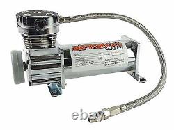 Air Compressor Chrome 400 airmaxxx 3 Gallon Air Tank Drain 120 on 150 off Switch