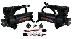 Air Ride Kit For 1965-70 Impala Valves 7 Switch 580 Black Air Compressors & Tank