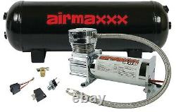 Airmaxxx Chrome 400 Air Compressor 3 Gallon Tank & Drain with150/180 On/Off Switch