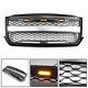 Black Front Grille Grill With Amber Light For 2016-2018 Silverado 1500 Grille US