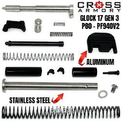 CROSS ARMORY UPGRADED Upper Lower Frame Slide Parts Kit for Glock 17 PF940v2 P80
