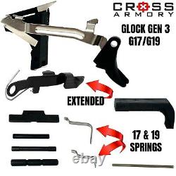 CROSS ARMORY UPGRADED Upper Lower Frame Slide Parts Kit for Glock 19 PF940C P80