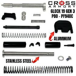 CROSS ARMORY UPGRADED Upper Lower Frame Slide Parts Kit for Glock 19 PF940C P80