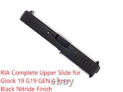 FITS RIA Complete Upper Slide for GL0CK 19 G19 GEN 3 9mm Black Nitride Finish
