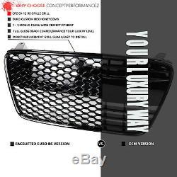 Fit for 07-12 R8 Gen1 Kühlergrill Concept Grille Glossy Black Euro Hex Style