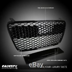 Fit for 07-12 R8 Gen1 Kühlergrill Concept Grille Glossy Black Euro Hex Style