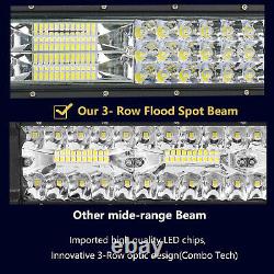 For 07-18 Jeep Wrangler JK 3-Row 52 LED Light Bar+20 Lower+4x Pods+Mount Kit