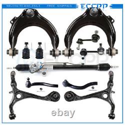 For 2004-08 Acura TSX Rack and Pinion Upper & Lower Control Arm Tie Rod Sway Bar