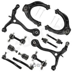 For 2008-2012 Honda Accord Suspension 12pc Front Upper Control Arms Tie Rods Kit