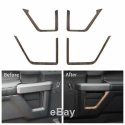 For Ford 2015+ F150 Interior Decor Cover Trims Parts Whole Kit 17pc Wood Grain