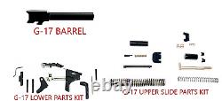 For GL0CK 17 Gen 3 9mm Barrel + Upper Completion Kit + Lower Parts Kit