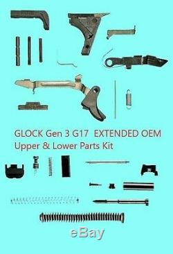For GLOCK Gen 3 G17 EXTENDED OEM Upper & Lower Parts Kit Fits 9 millimeter