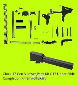 For Glock 17 Gen 3 Lower Parts Kit G17 Upper Slide Completion Kit 9mm Barrel
