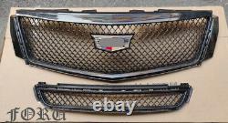 For XTS 2013-2017 V Sport Cadillac xts Grill Upper + Lower Radiator Grille Kit