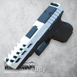 For a Glock 19 Complete Slide gen3 WHITE RMR Black Barrel