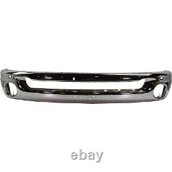 Front Chrome Bumper Replacemen Kit + Fog Bezel For 2006-2009 Dodge Ram 1500-3500