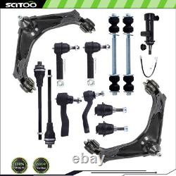 Front Steering 13x Ball Joints Control Arms Tie Rods Part for 01-10 GMC 2500 HD