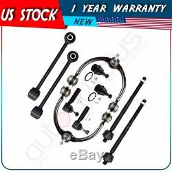 Front Suspension Kit 10pc Tie Rod Ends Ball Joint Parts for 05-10 Jeep Commander