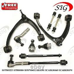 Front Upper Control Arm Tie Rod End Sway Bar Kit For Cadillac Chevrolet GMC 10pc