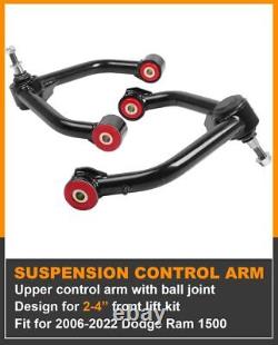 Front Upper Control Arms for 2-4 Lift for 2006-2022 DODGE RAM 1500 4WD 4x4 NEW